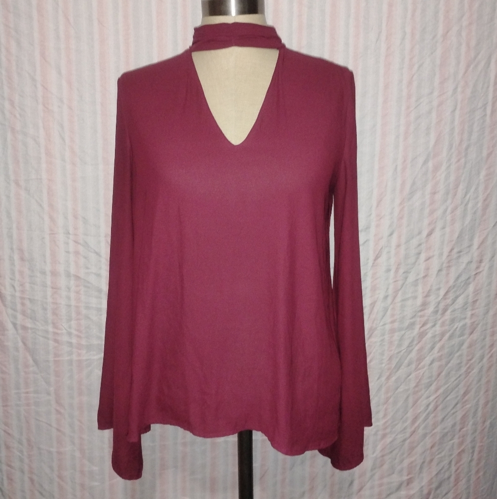 5For$12 Maroon Lush Blouse
